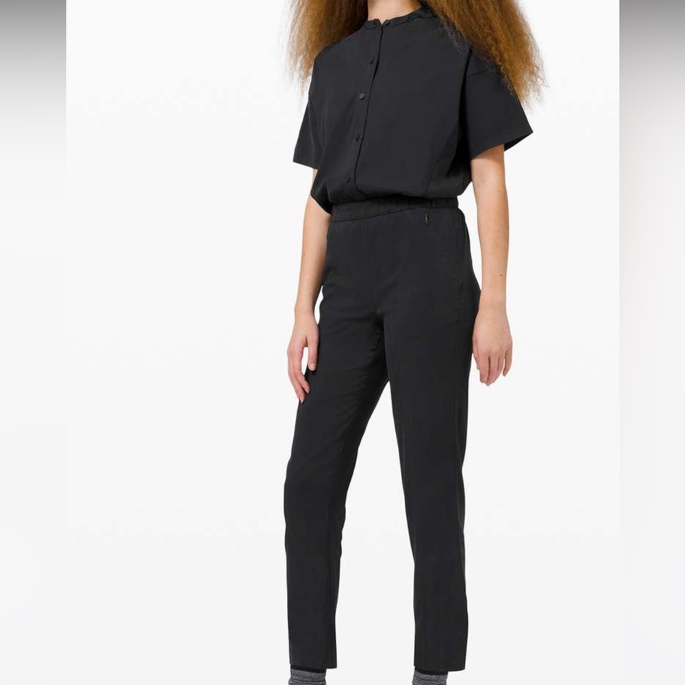 lululemon athletica Black Short Sleeve Jumpsuit